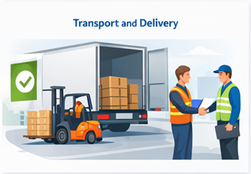 Provedení a dodání přepravy Nakládka, přeprava a potvrzení úspěšného doručení nákladu